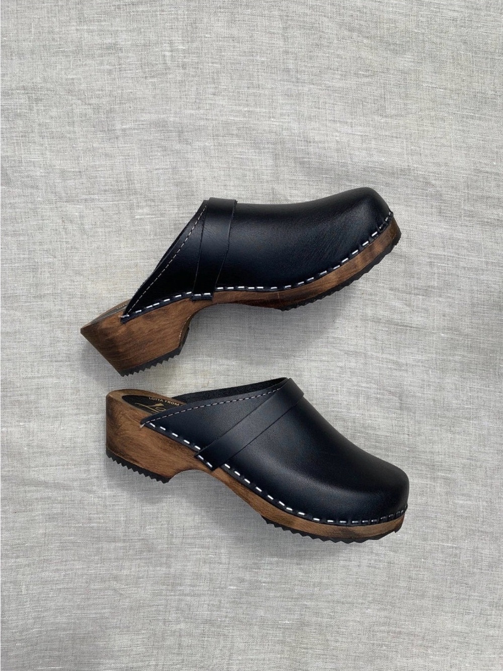 Lotta From Stockholm Black Clogs Size EU 38